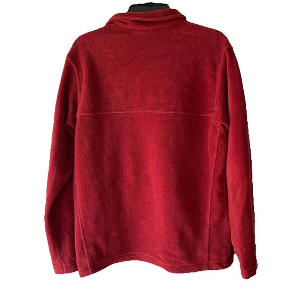 Columbia Men’s Red Fleece Zip Up Jacket L Outdoors Hiking Camping Casual - Picture 8 of 9